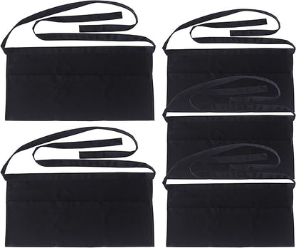 Resist water 3 big Pockets Waist Server Apron Kitchen Restaurant Unisex Half Aprons by SEW+UR+LIFE