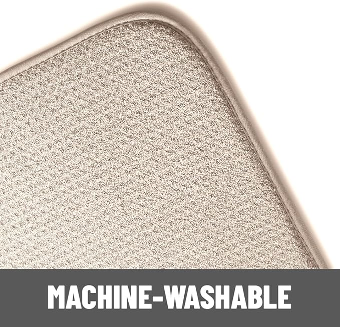 Bellemain XL Dish Mat Microfiber Dish Drying Mat, Super absorbent (Light Grey, 16" x 18") - Image 6
