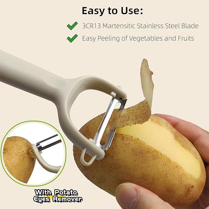 Trez Treamer 6-Pack Vegetable Peelers for Kitchen,Stainless Steel Apple Peeler Set for Veggie Carrot Fruit Zucchini Cucumber Peeler Sharp Potatoes & Potato Peeler Bulk with Non-Slip Handle (Y) - Image 4