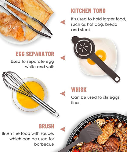 Kitchen Utensils Set-12 Pieces Silicone Cooking Utensils Set (Dishwasher Safe) 392°F Heat Resistant Spatula Set, Nonstick Cookware - Image 5