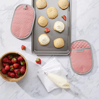 KitchenAid Asteroid Pot Holder 2-Pack Set, Dried Rose, 6.5"x10" - Image 2