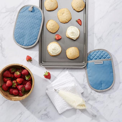 KitchenAid Asteroid Pot Holder 2-Pack Set, Blue Velvet, 6.5"x10" - Image 2
