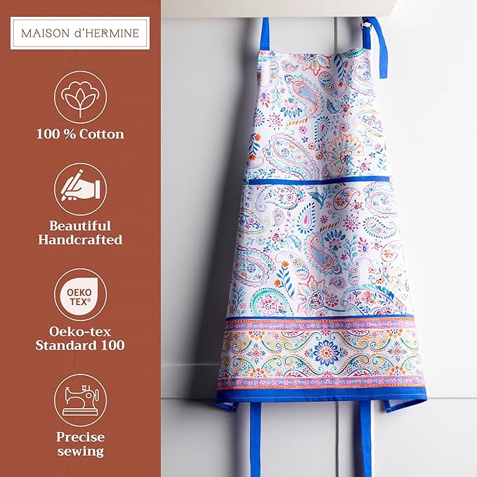 Maison d' Hermine 100% Cotton Apron for women with Pocket Kitchen Chef Apron for Men Cooking Mothers Day Gifts - Image 2