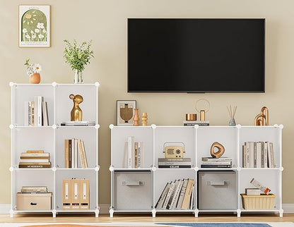HOMIDEC Closet Organizers and Storage, 16 Cube Storage Organizer, Closet Organizer Bookshelf Cubes Shelves for Clothes, Bedroom, Kids Room, Bathroom, Wardrobe, Garment Racks, White - Image 5