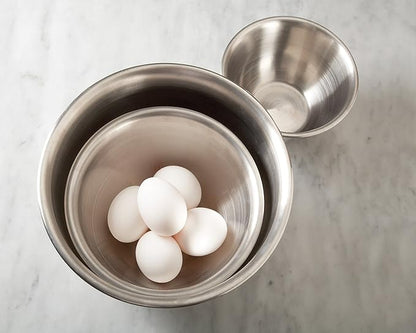 Fox Run Stainless Steel Mixing Bowl, Set of 3 Nesting Mixing Bowls, 4.25, 6.25, and 10.75 Quarts - Image 2