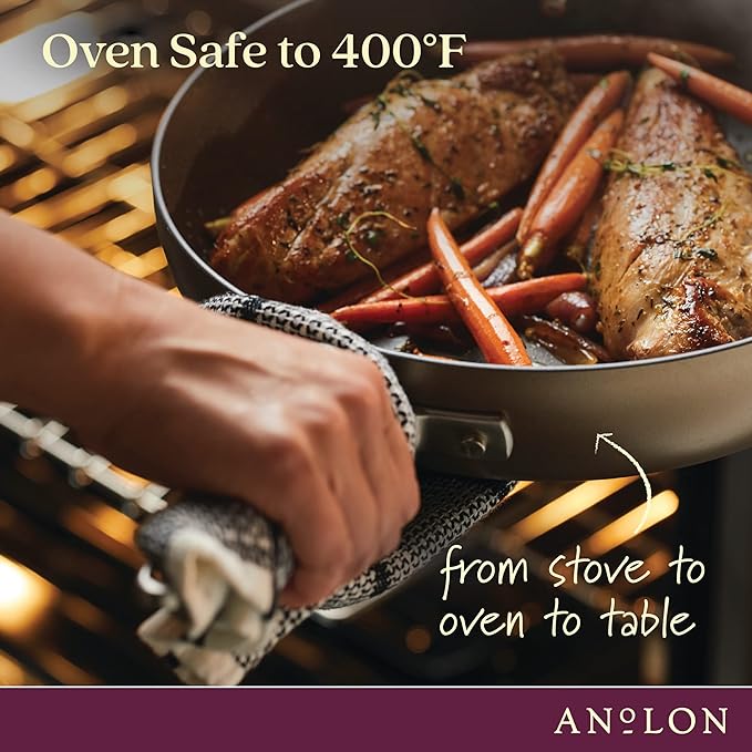 Anolon Advanced Home Hard-Anodized Nonstick Skillets (10.25-Inch, Bronze) - Image 5