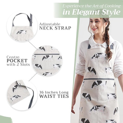 Maison d' Hermine 100% Cotton Apron for women with Pocket Kitchen Chef Apron for Men Cooking Mothers Day Gifts - Image 5