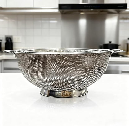 Gulex Stainless Steel Colander and Strainer Set(5-Quart and 3-Quart)， Strainer for Kitchen Food, Dishwasher Safe - Image 5