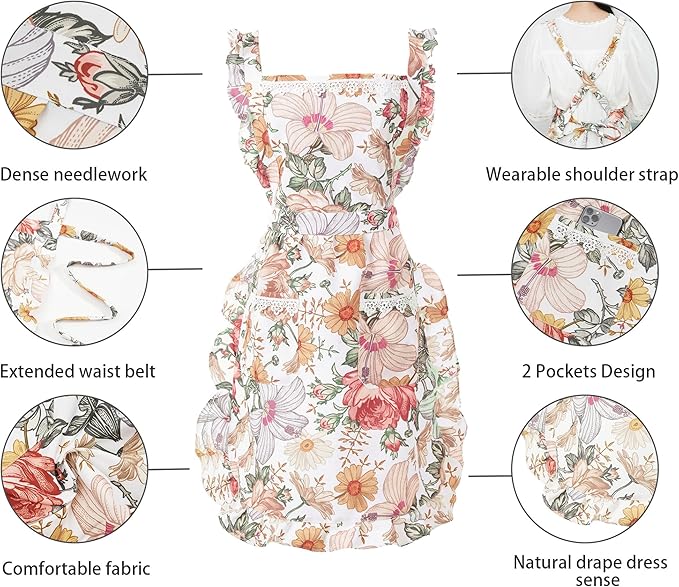Funny Aprons for Women with Pockets, Kitchen Cooking Grilling Bbq Cute Chef Apron, Mothers Day Birthday Gifts for Women - Image 4