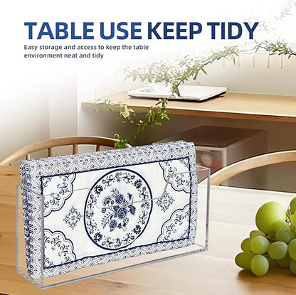 Waterproof Paper Towel holder, Acrylic Napkin Holder, Plastic Napkin Dispenser for Home, Office (Transparent color)