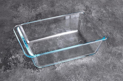 Deep Clear Glass Baking Dish, Rectangular Tempered Glass Baking Pan, Larger casserole dish. -1.4 Liter