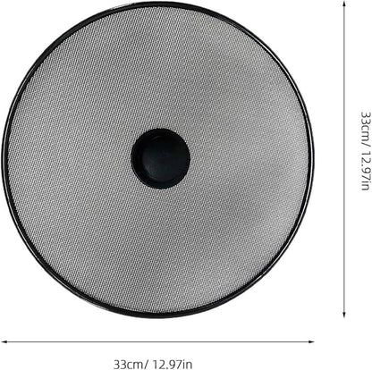 Amosfun Stainless Steel Mesh Splatter Guard Pan Lid Splatter Screen Cover With Knob Handle for Frying Pan Skillet Diameter 13 Inch