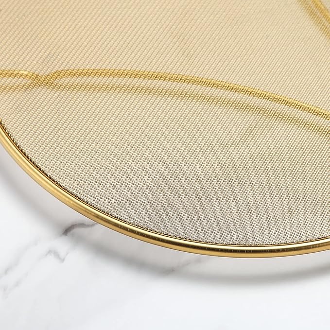Evanda 12" Gold Splatter Screen for Cooking, Stainless Steel Fine Mesh for Frying Pan, Grease Guard for Pan to Stop Hot Oil Splatter, Protect the Skin From Burns, Safe Cooking Lid - Image 5