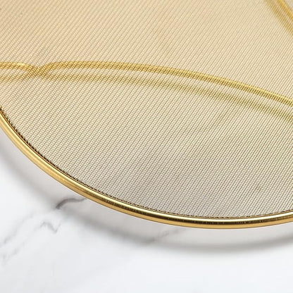 Evanda 12" Gold Splatter Screen for Cooking, Stainless Steel Fine Mesh for Frying Pan, Grease Guard for Pan to Stop Hot Oil Splatter, Protect the Skin From Burns, Safe Cooking Lid - Image 5