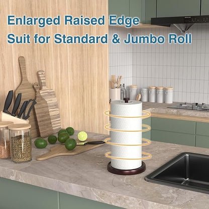 Oil Rubbed Bronze Paper Towel Holder Countertop, Bronze Kitchen Accessories Decor, Stainless Steel, Paper Towel Roll Holder Stand with Ratchet Mechanism for Kitchen Bathroom Farmhouse Essentials - Image 2