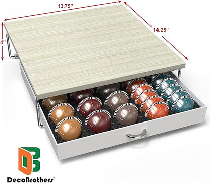 Deco Brothers Supreme Vertuoline Drawer, Holds with 30 Big or 60 Small Vertuoline Pods, Maple - Image 3