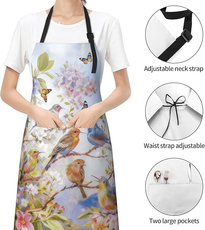 Funny Apron Polyester Grooming Aprons with Pocket for Cooking Kitchen Grilling Adults
