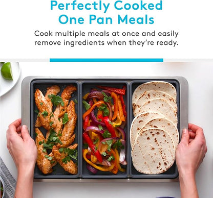 Cheat Sheets - Original Silicone Sheet Pan Dividers For Cooking & Meal Prep - Non Stick Silicone Tray Baking Set, Oven Safe & Freezer-Friendly - 4 Cheat Sheets Baking Trays