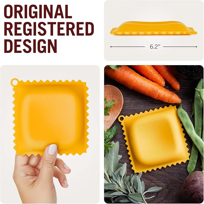 Monkey Business Pasta Shaped Silicone Kitchen Tools in a Gift Box / 2 of Our Big Pasta Shaped Kitchen Gadgets/Farfalloni Shaped Pot Grips, and Ravioli-Shaped Spoon Rest/Pasta Grande No. 2