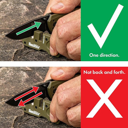Smith’s Pocket Pal Tactical Knife Sharpener - 2 Stage Sharpener & Diamond Sharpening Rod - Pocket Clip - Outdoor Hunting Knife & Hook Sharpener - Compact & Lightweight - Image 6