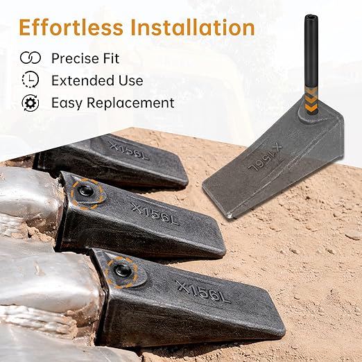 2.25 Inch Length Long Bucket Teeth Pins, for He-nsley X156 156PN P156 X156P, Ta-keuchi TB135 Skid Steer, Ku-bota 161-3 Excavator Backhoe Loader, He-nsley Style Roll Pins 20 Pack