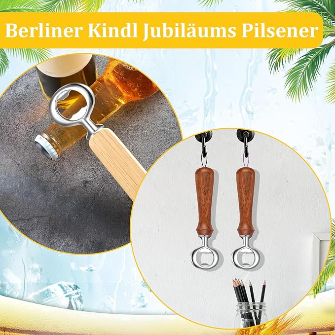 Metal Bottle Opener Kit 8 Pcs Stainless Blank Bottle Openers Inserts Hardware for Wedding Wine Party DIY Project Craft Flat Wood Turning (Silver, 8 Pieces)