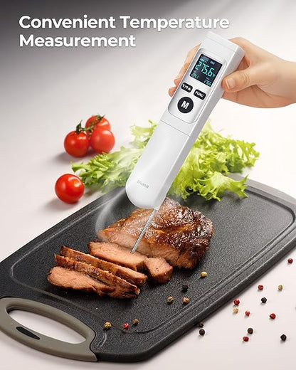 ERICKHILL Infrared Thermometer Gun, Heat Temp Temperature Gun with Meat Probe 2-in-1, Digital IR Laser Thermometer Gun for Cooking, Pizza Oven, Meat, Griddle, Grill, HVAC - Image 5