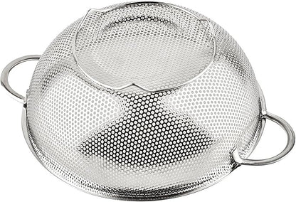 3-Piece Stainless Steel Mesh Micro-Perforated Strainer Colander Set (1-Quart, 2.5-Quart and 4.5-Quart) - Image 2