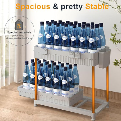 Sevenblue 3 Pack Under Sink Organizers, 2-Tier Multi-Use Kitchen and Bathroom Organizers and Storage with Sliding Drawers, Bathroom Cabinet Organizer (Gray, 12.8 Inch) - Image 5