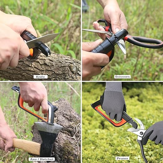 SHARPAL 103N All-in-1 Knife Garden Tool Multi-Sharpener for Lawn Mower Blade, Axe, Hatchet, Machete, Pruner, Hedge Shears, Scissors Mothers Day Gifts - Image 5