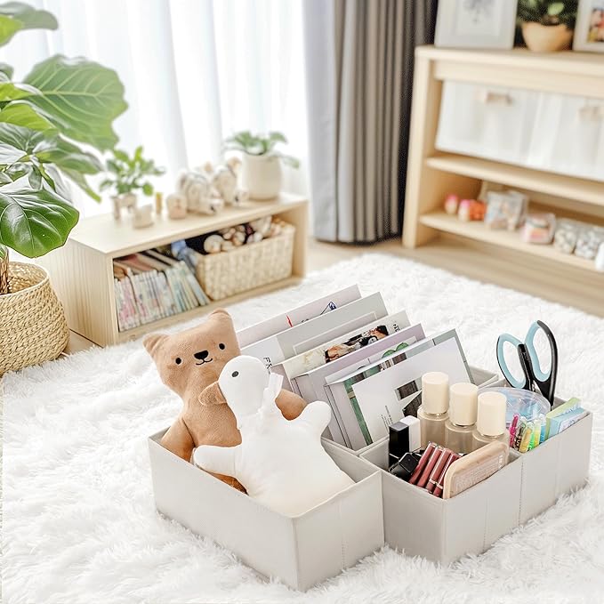 Criusia Drawer Organizer Clothes, 10 Pack Dresser Organizer for Baby Clothes, Underwear, Sock- Foldable Closet Organization and Storage Dividers Bins for Nursery, Bedroom (Oatmeal) - Image 8