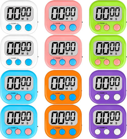 ZILLEEN Classroom Timers for Kids Classroom Magnetic Digital Kitchen Timers for Cooking Teachers Gym Game 12 pcs by ZILLEEN