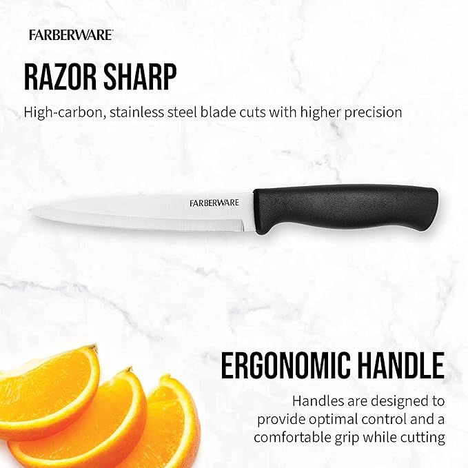 Farberware 5158146 EdgeKeeper Utility Knife, 4.5-Inch, Black - Image 6