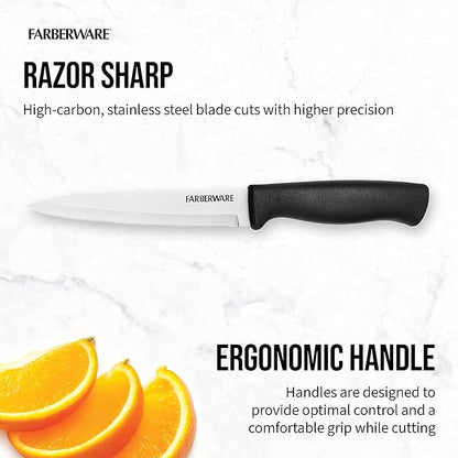 Farberware 5158146 EdgeKeeper Utility Knife, 4.5-Inch, Black - Image 6