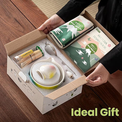 Clay&Fire Matcha Whisk Set，9 Pcs Ceramic Matcha Set, 15 OZ Matcha Bowl with Spout and Whisk，Matcha Kit for Friend, Ideal Gift for Matcha Lover（Sugar） - Image 7