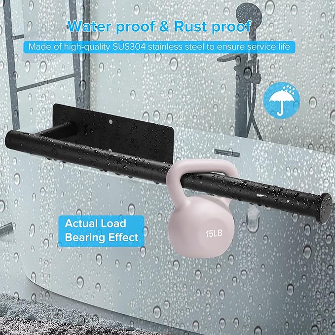 UREZORGEAR 2nd Gen Paper Towel Holder Under Cabinet No Drilling, [More Sturdy] Self Adhesive or Drilling Paper Towel Holder Wall Mount for Kitchen,RV [Fit Mega Paper Towel Roll] SUS304 Stainless Steel - Image 5