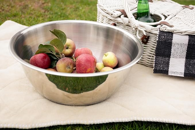 Fox Run Stainless Steel Mixing Bowl, Set of 3 Nesting Mixing Bowls, 4.25, 6.25, and 10.75 Quarts - Image 3