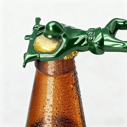 Green Army Beer Bottle Opener for Men, Unique 3D Soldier Design Ideal for Memorial Day, Father's Day Birthday Anniversaries Christmas Gift for Veterans Husband Grandpa Boyfriend