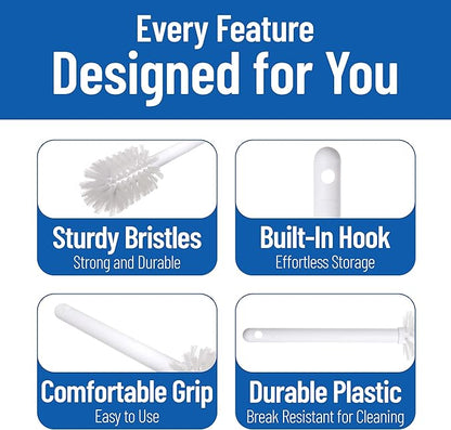 SPARTA 367600TC02 Plastic Household Dish Brush, Dish Brush, Dish Scrub Brush With Lightweight Or Break Resistant? For Cleaning, 11 Inches, White