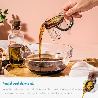 Dreamfarm Upcup All-in-1 Adjustable Measuring Cup, Metric & Imperial Measurements up to 1 Cup - Black/Clear - Image 6