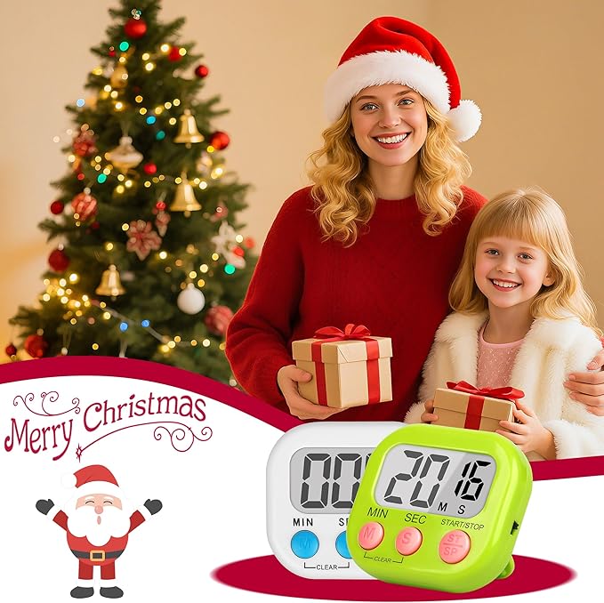 ZILLEEN Classroom Timer for Kids Teachers 2 Pack Digital Timers, White & Green - Image 6