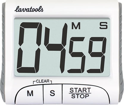 Lavatools KT1 Digital Kitchen Timer & Stopwatch, Large Display, Bold Digits, Simple Operation, Loud Alarm, Magnetic Kickstand for Cooking and Classroom - Image 2