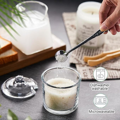 Leinuosen 2 Pcs Glass Pitcher Elegant Shaped Glass Tea Pitcher Coffee Milk Creamer Pitchers Creative Milk Frothing Pitchers Frother Cup Creamer Jug(500 ml,Trendy Style)