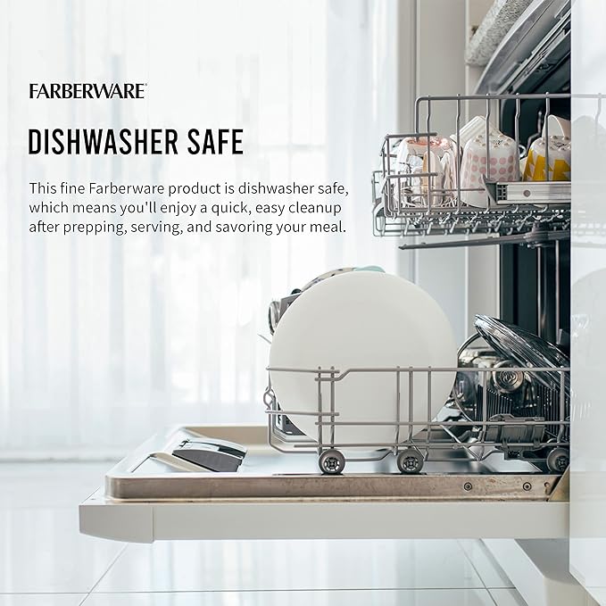 Farberware Large Cutting Board, Dishwasher- Safe Plastic Chopping Board for Kitchen with Easy Grip Handle, 11-inch by 14-inch, White - Image 6