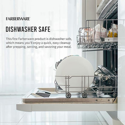Farberware Large Cutting Board, Dishwasher- Safe Plastic Chopping Board for Kitchen with Easy Grip Handle, 11-inch by 14-inch, White - Image 6