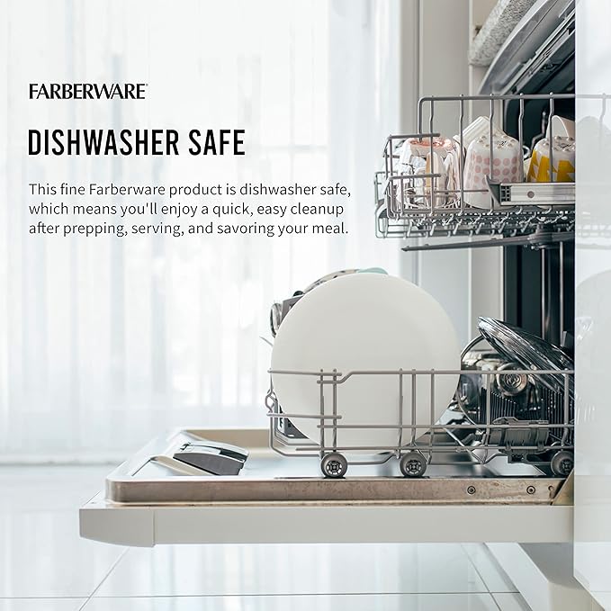 Farberware Plastic Cutting Board Set, Dishwasher- Safe Poly Chopping Board for Kitchen with Easy Grip Handles, Set of 3, White - Image 6