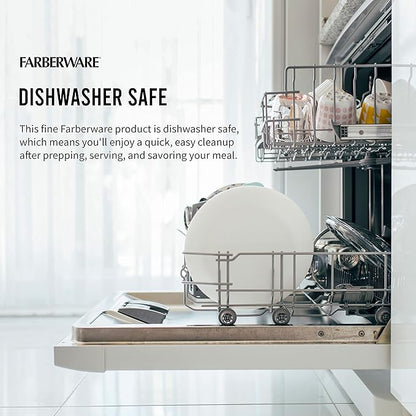 Farberware Plastic Cutting Board Set, Dishwasher- Safe Poly Chopping Board for Kitchen with Easy Grip Handles, Set of 3, White - Image 6