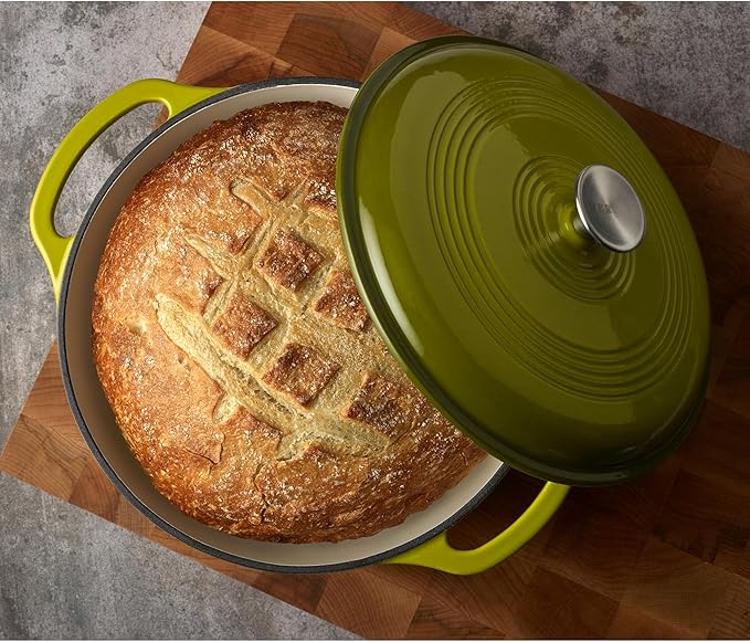 Mercer Culinary Enameled Cast Iron Round Dutch Oven, 6 qt., Avocado - Image 7