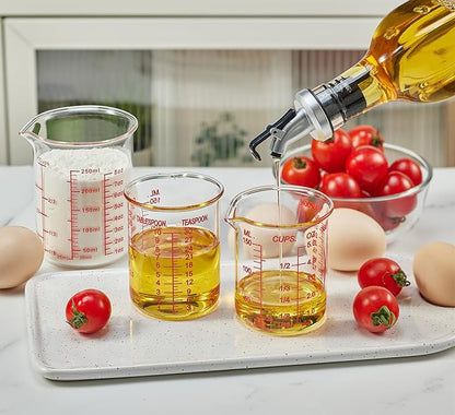 High Borosilicate Glass Measuring Cup-V-Shaped Spout，Glass Measuring Beaker for Kitchen or Restaurant, Easy to Read, 150 ML (5 Oz)-Single - Image 4