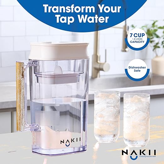 Water Filter Pitcher - Long Lasting 150 Gallons, Supreme Fast Filtration and Purification Technology, Removes Chlorine, Metals for Clean Tasting Drinking Water, WQA Certified, - Image 5